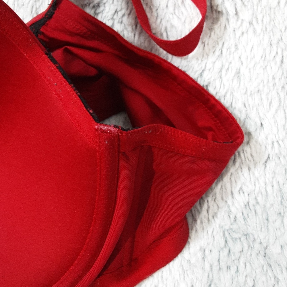 TORRID Women's Bra Underwire Red And Black PUSH UP Lace Bra. Size 46DD. - Picture 12 of 12